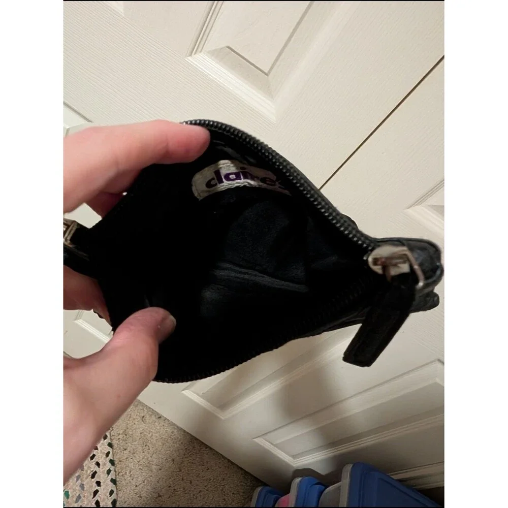 Vintage Y2K Claire's Black Wristlet Clutch